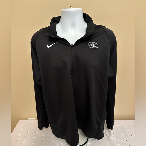 Nike Dri Fit Fleece lined  1/4 zip with Land Rover logo Black XL - Picture 1 of 8